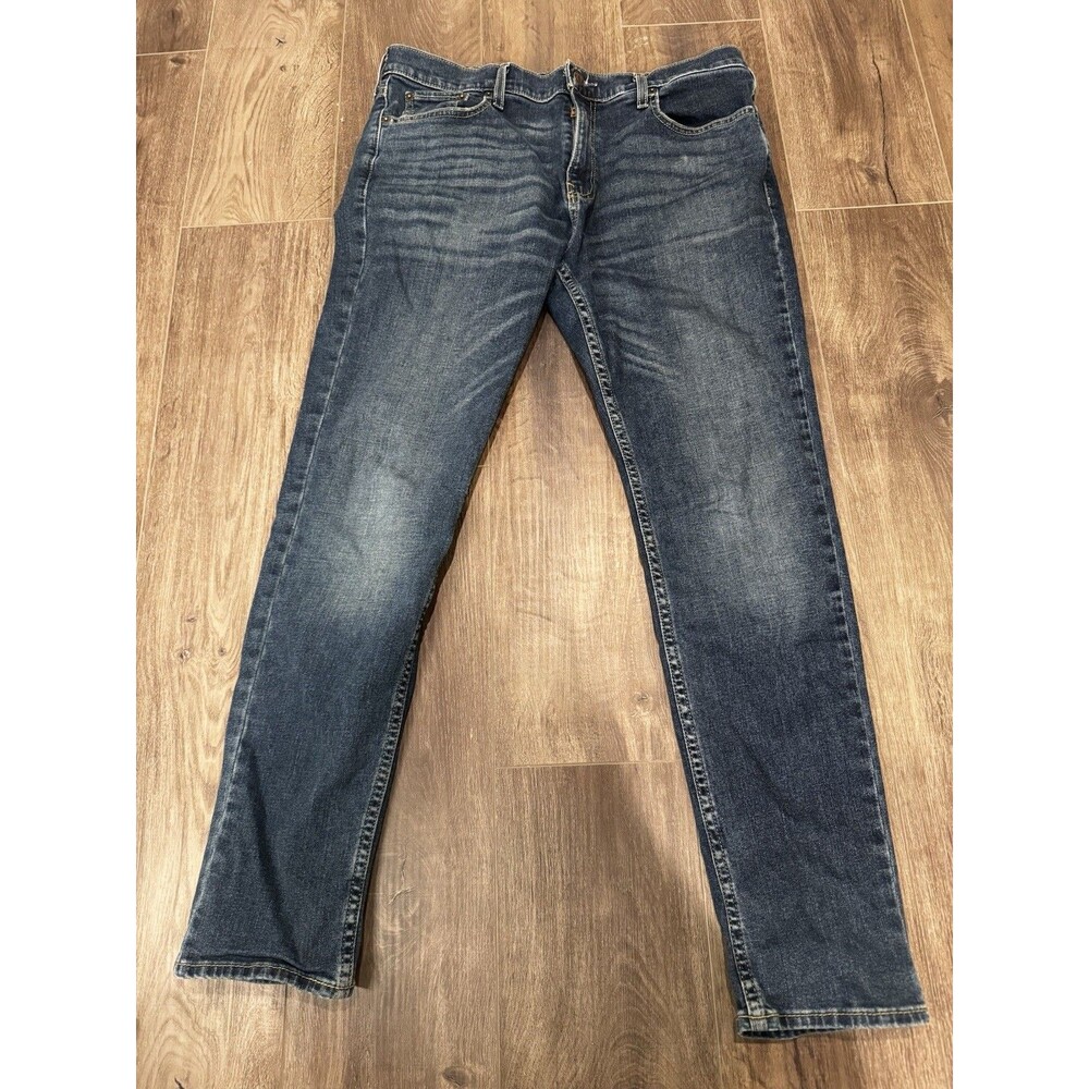 Hollister Mens Jeans 36x32 Straight Leg Stretch Denim Blue Medium Wash